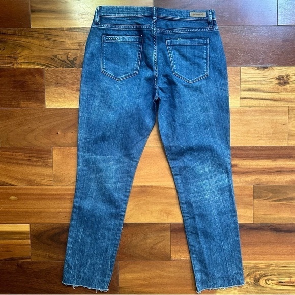Blanc NYC Intro Distressed Raw Frayed Released Step Hem Jeans - Picture 6 of 11